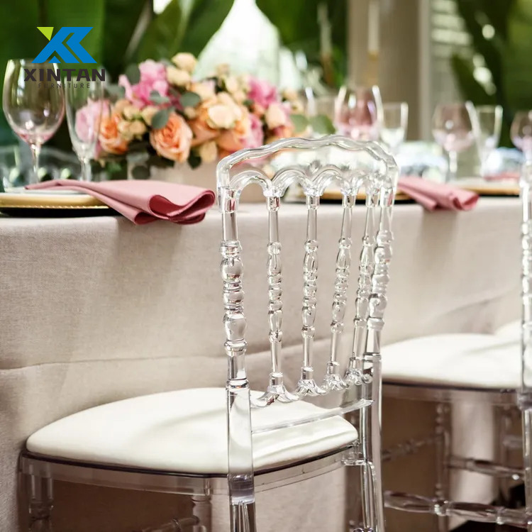 Wholesale Luxury Hotel Furniture Resin Tiffany Chiavari Chair for Wedding Groom And Bride Banquet