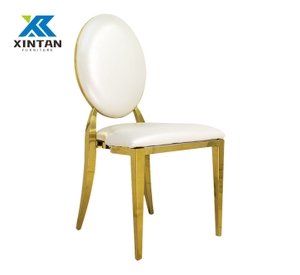 Luxury Elegant Stackable Stainless Steel O Back Banquet Chairs Perfect for Wedding Receptions Hotel Events Banquets Hall