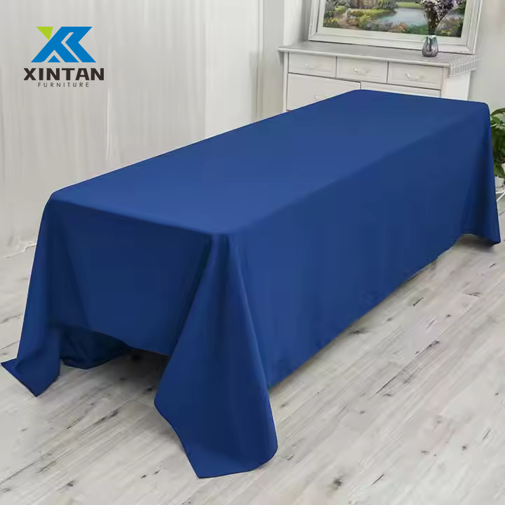 Color Customization Long Polyester Tablecloth Rectangle Table Cover - Wedding, Engagement Party, Bridal Shower & Decoration