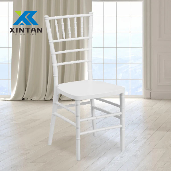 Wholesale White Stackable Resin Tiffany Chiavari Chairs for Weddings, Hotels, Banquets